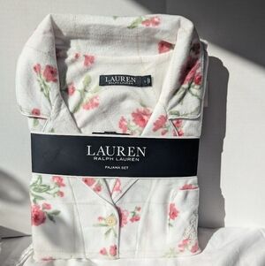 Lauren Ralph Lauren Floral Pajama Set in Pink and Green